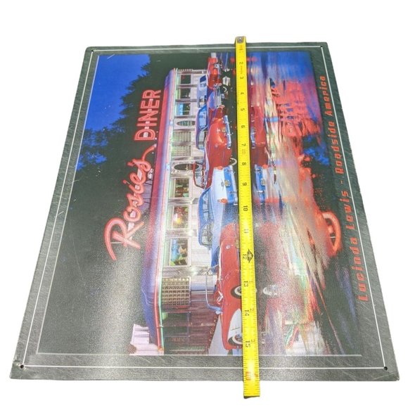 Rosies Diner Roadside America Classic Cars Drive In Metal Tin Sign 16x12.5 - Picture 7 of 7